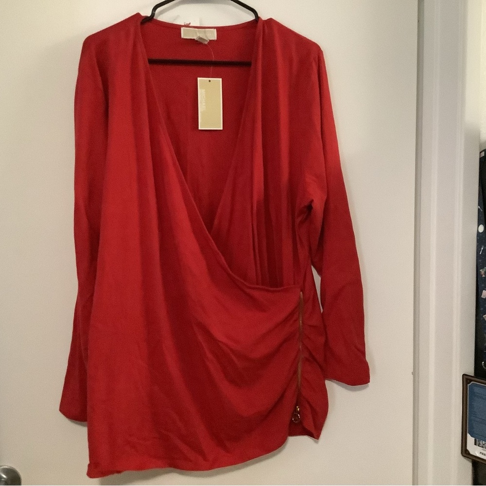 Michael Kors Vibrant Red Blouse